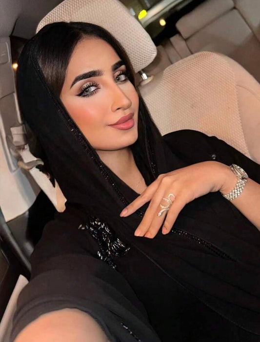 HIJAB NOIR AALYA SATINÉ