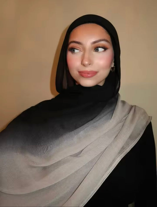 HIJAB NOIR SABRINE MOUSSELINE