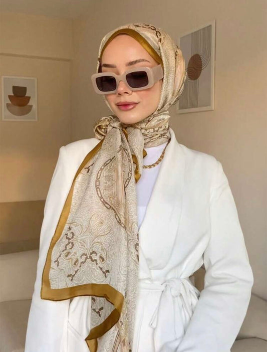 HIJAB LYNE SATINÉ BEIGE