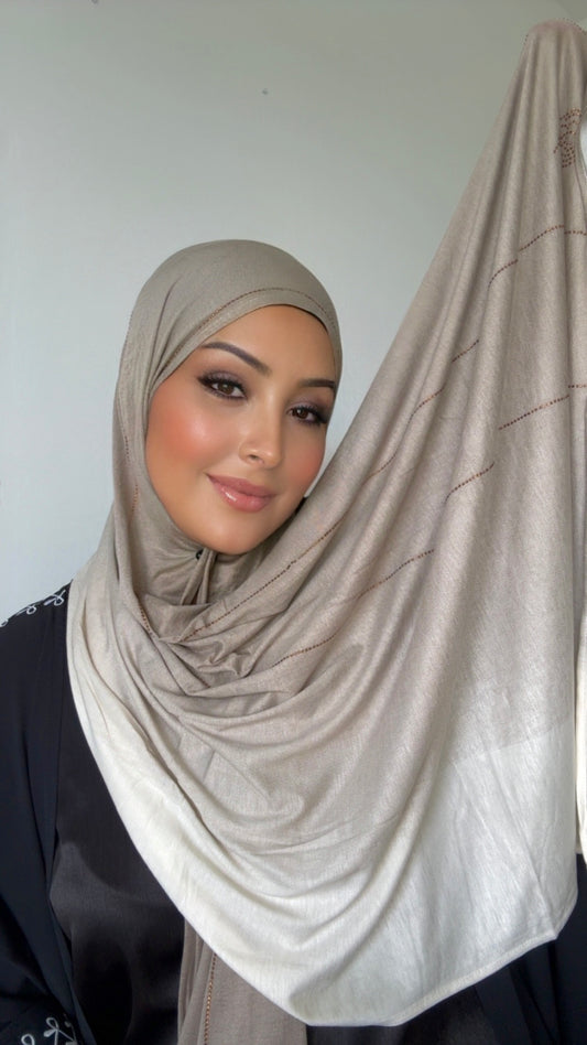 HIJAB PREMIUM DÉGRADÉ - Nude