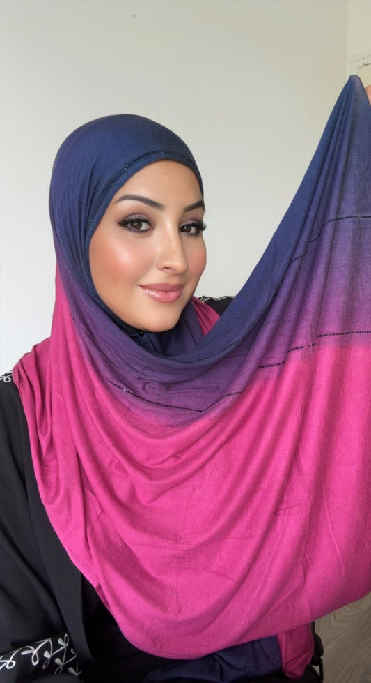 HIJAB PREMIUM DÉGRADÉ - Bleu nuit