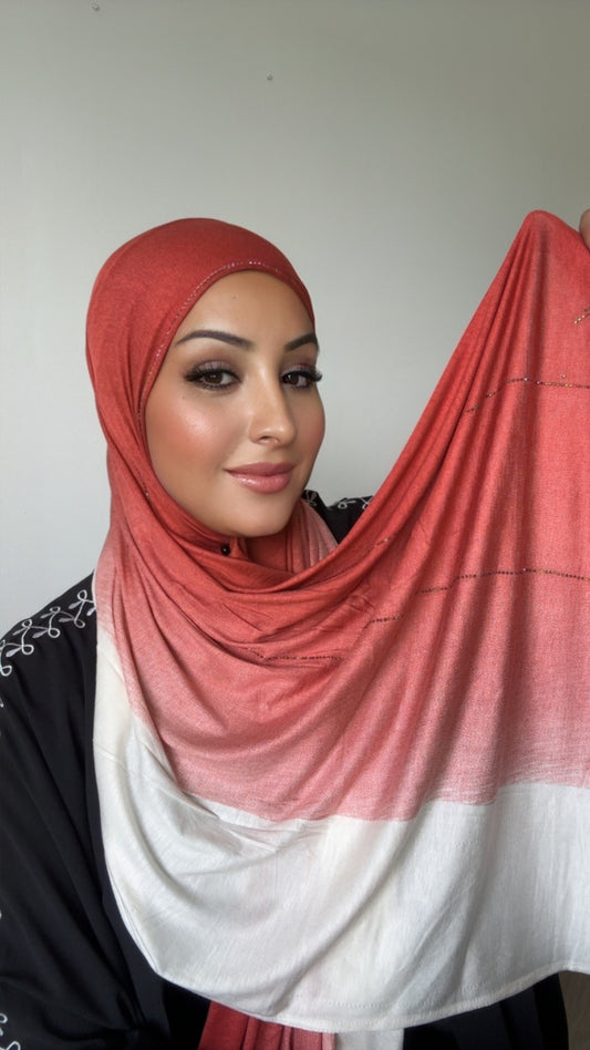 HIJAB PREMIUM DÉGRADÉ - Orange brique