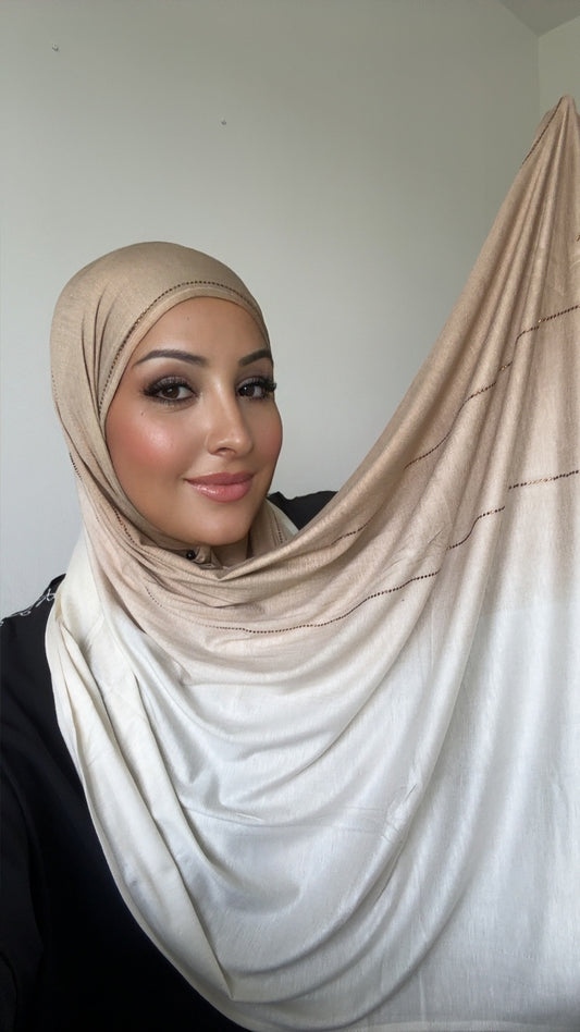 HIJAB PREMIUM DÉGRADÉ - Beige